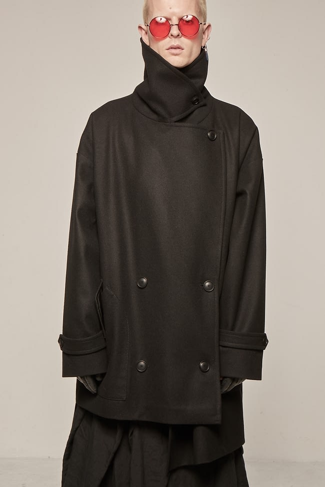 Ivan Grundahl avantgarde Wool Coat Black