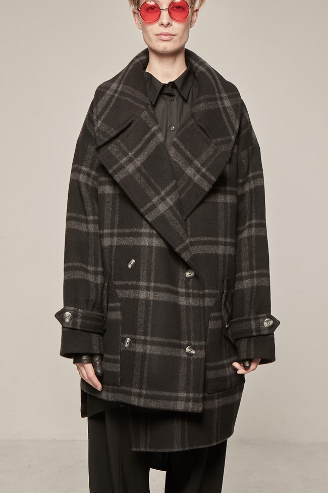 Ivan Grundahl avantgarde Wool Coat checkered