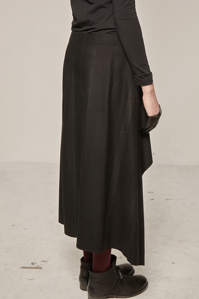 Ivan Grundahl avantgarde asymmetric wool skirt