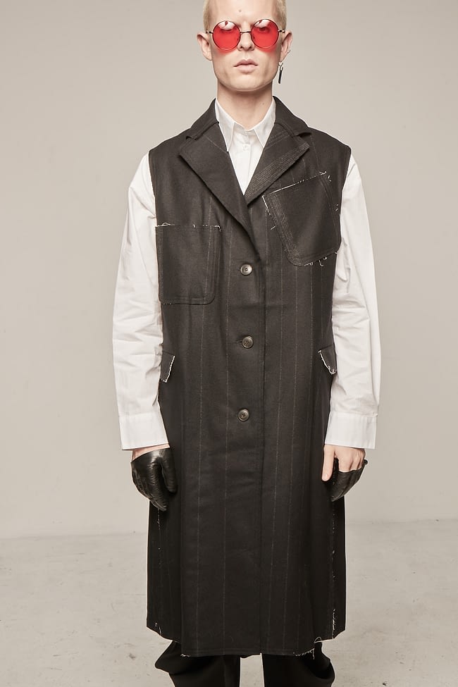 Ivan Grundahl avantgarde long wool waistcoat