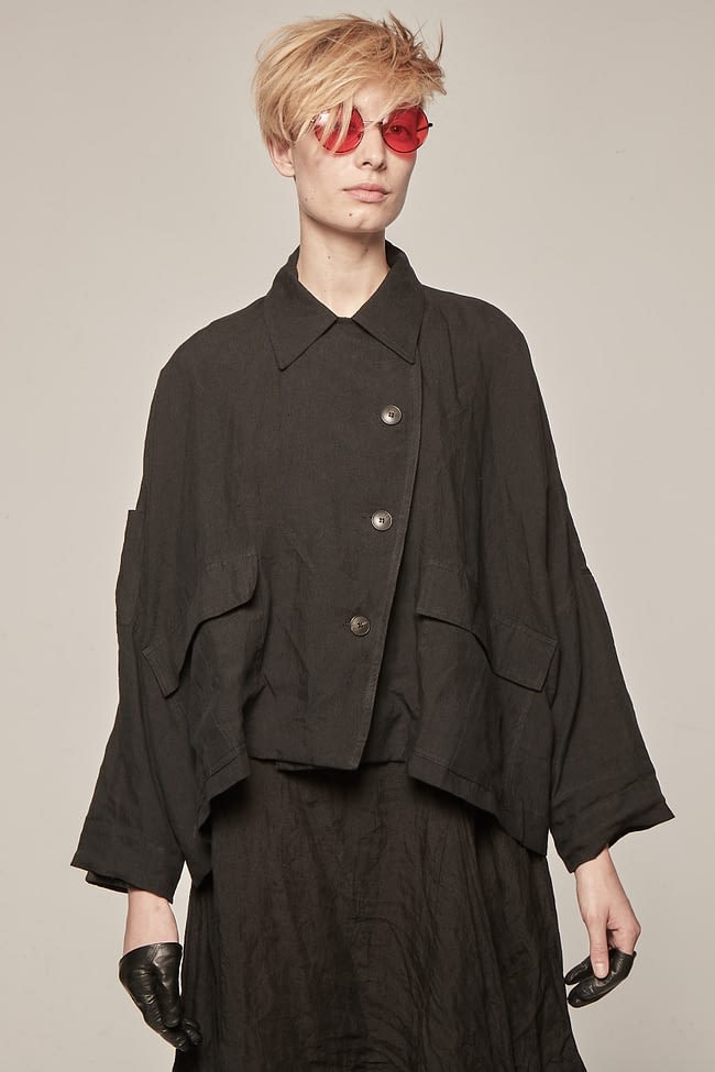Ivan Grundahl avantgarde oversized linen jacket