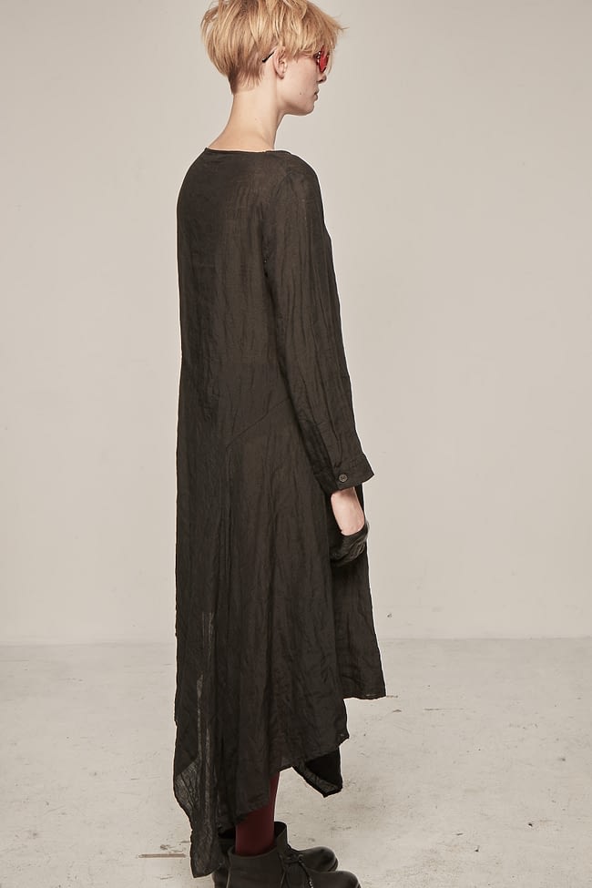 Ivan Grundahl avantgarde asymmetric linen dress